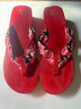 OP Red Sandals W 9
